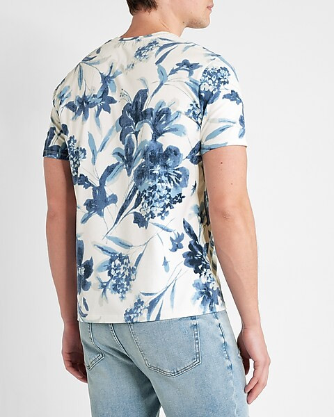 Floral Moisture-Wicking Performance T-Shirt | Express