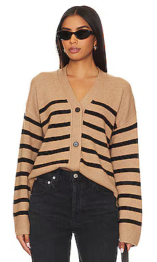 Rails Geneva Cardigan in Camel Black Stripe from Revolve.com | Revolve Clothing (Global)