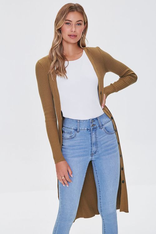 Ribbed Longline Cardigan Sweater | Forever 21 (US)