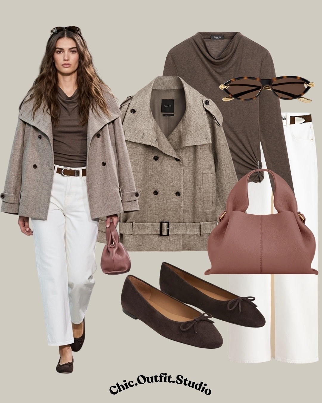 Light trench + white trousers
✨A lightweight neutral trench paired with a fitted top and white trousers creates a refined spring look with a soft, elevated feel. Finished with classic flats and tonal accessories, this outfit is ideal for office days, lunch meetings, weekend brunch, or city outings. A timeless combination that balances elegance and comfort for transitional dressing.
✨Tags: neutral jacket outfit women, white trousers outfit women, smart casual spring outfit, minimalist chic outfit, European style outfit, elegant everyday outfit, spring capsule wardrobe, transitional outfit ideas


#LTKstyletip #LTKshoes #LTKspring