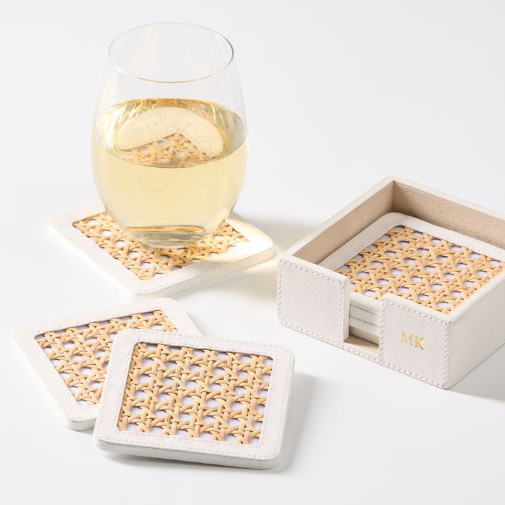 Caning Coasters, Set of 6 | Mark and Graham