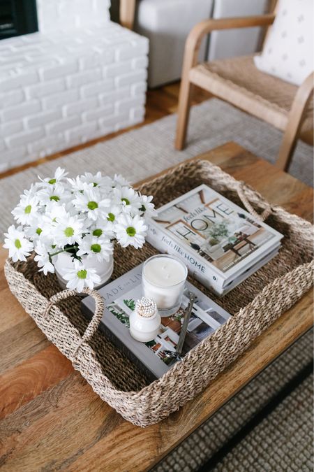 On my mango wood West Elm coffee table I have styled a McGee & Co basket, vase and candle. I also added a few Amazon pieces- coffee table books and a match set. 

#LTKstyletip #LTKFind #LTKhome