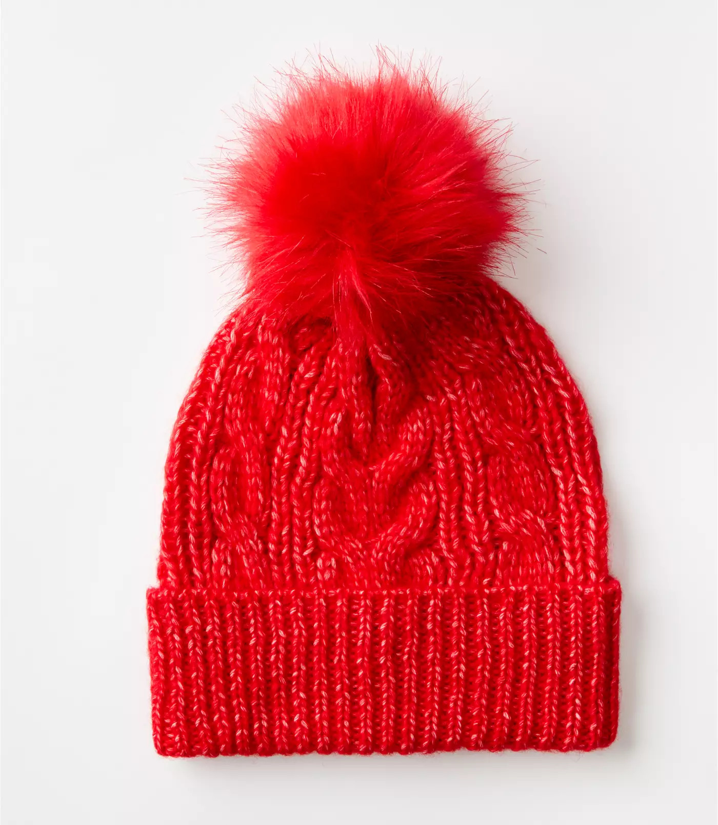 Cable Pom Pom Beanie | LOFT | LOFT