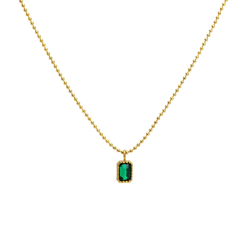 Paloma Emerald Pendant Necklace | Liv Bella Vita