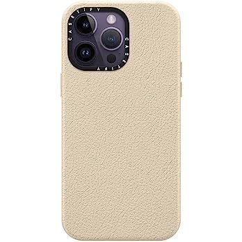 Casetify iPhone 14 Pro Max Leather Case [4.9ft Drop Protection/Compatible with Magsafe] - Oat Mil... | Amazon (US)