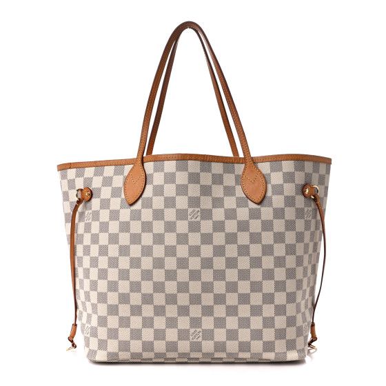 Damier Azur Neo Neverfull MM Rose Ballerine | FASHIONPHILE (US)