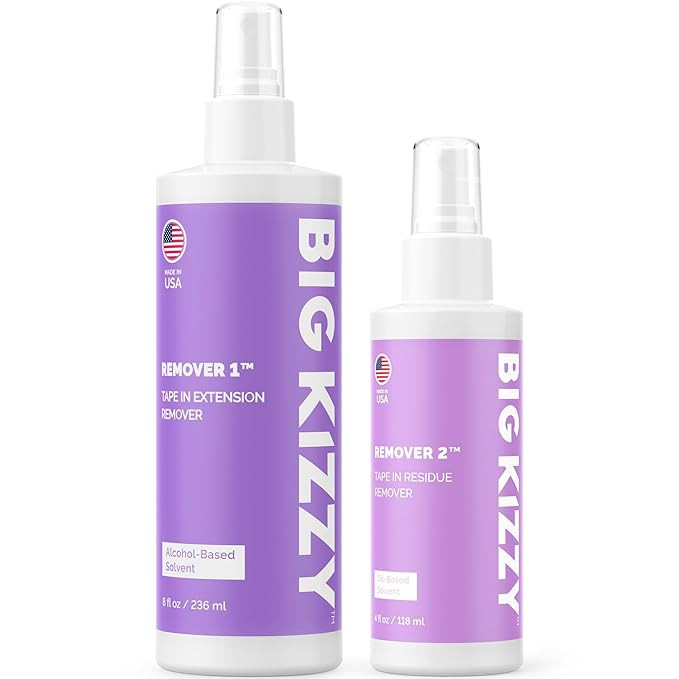 Big Kizzy Tape in Extension Remover (8oz) & Tape Ins Residue Remover (4oz), Big Kizzy Remover 1 +... | Amazon (US)