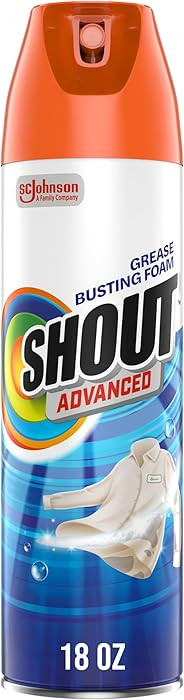 Shout Advanced Grease Busting Foam, Laundry Stain Remover, Oil and Grease Stain Remover for Cloth... | Amazon (US)