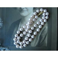 Vintage Pink Glass Pearl Necklace, Gold-Plated Silver Clasp | Etsy (US)