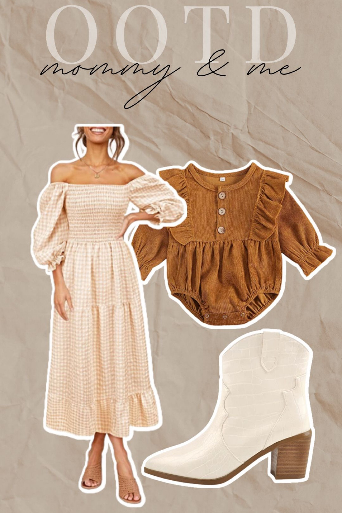 Amazon mommy and me outfit inspiration - Postpartum outfits - amazon fall fashion - amazon fall outfits - fall dresses - bump friendly dresses - maternity outfits - amazon baby shower dress - amazon baby girl outfits - baby girl fall onesies - mommy and me outfits - matching mom and baby outfits - amazon cowboy boots - white cowboy boots - white western boots / fall family photoshoot outfits 



#LTKunder50 #LTKbaby #LTKfamily
