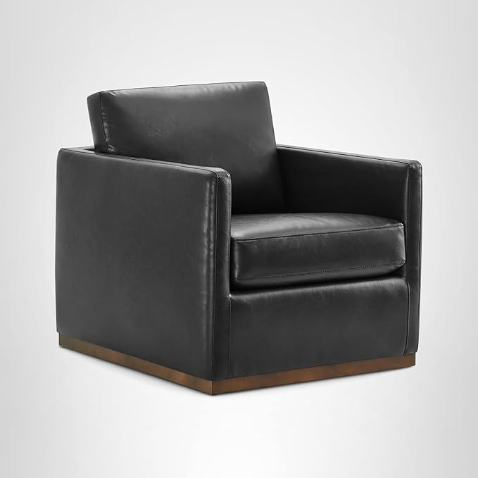 CHITA Swivel Accent Chair, Faux Leather FSC Certified Mid Century Modern Arm Chair for Living Roo... | Amazon (US)