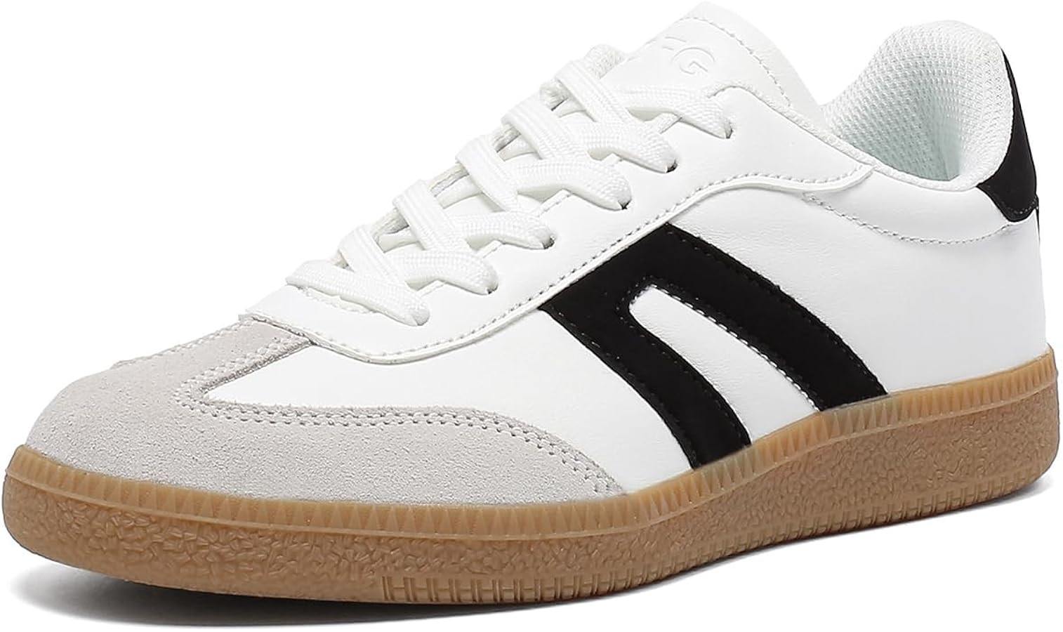 Women's Retro Gum Sole Fashion Sneakers-Lace Detail Casual Retro Walking Shoes-Gum Sole Casual Te... | Amazon (US)