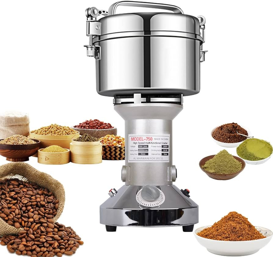 Grain Mill Grinder 750g High Speed Electric Stainless Steel Grinder Cereals Corn Flour Pulverizer... | Amazon (US)