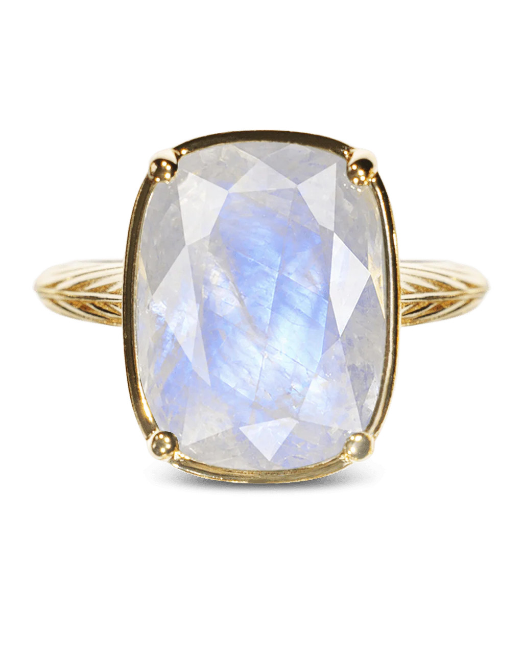 Sterling Silver Elongated Cushion Moonstone Cocktail Ring | Sterling Forever