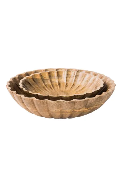 Mela Artisans Scallop Serenity Bowls - Natural in Beige Brown at Nordstrom | Nordstrom