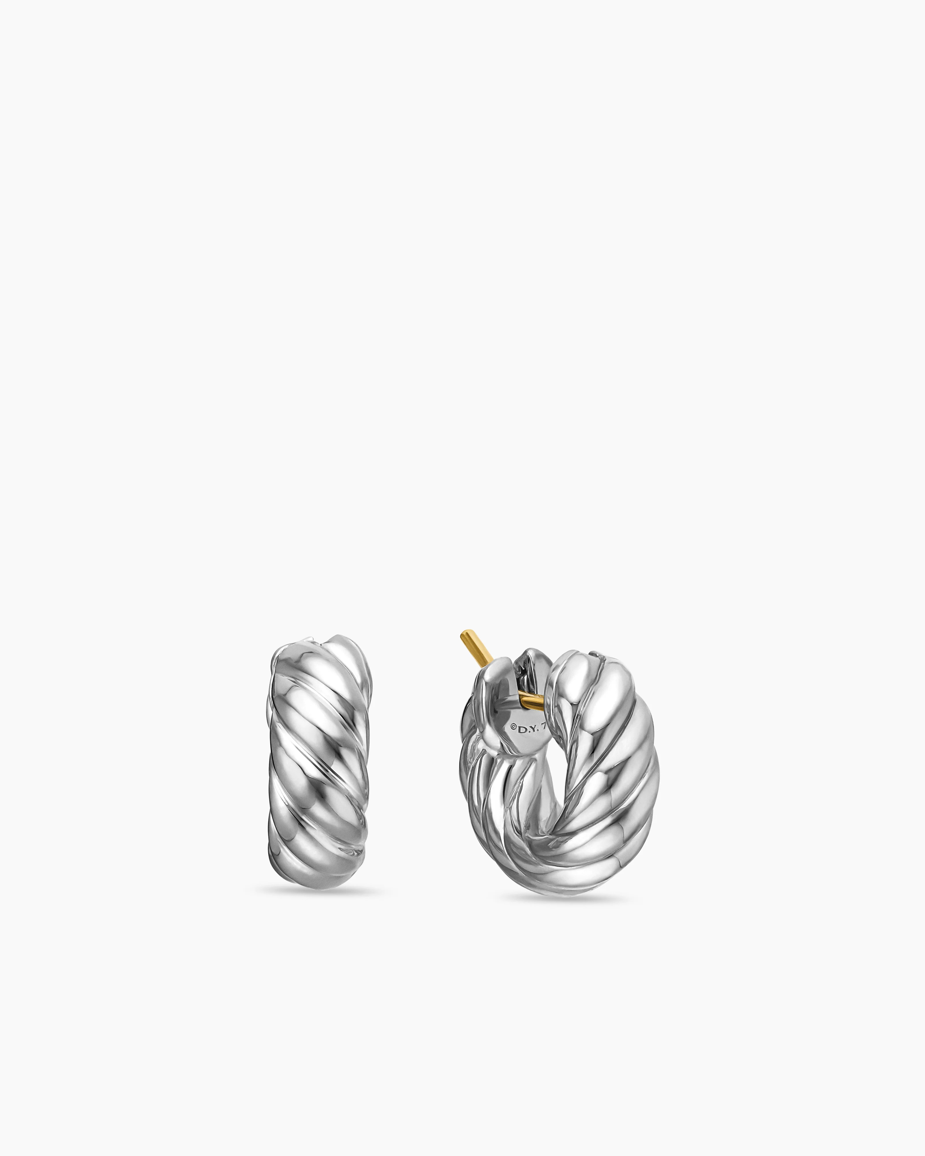 Sculpted Cable Hoop Earrings | David Yurman