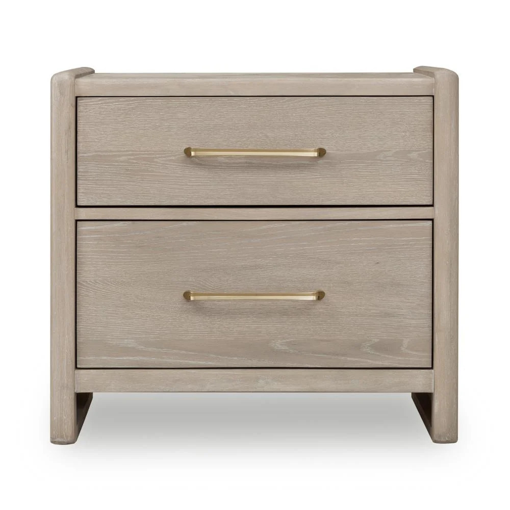 Modus Furniture Gardenia 2 Drawer Oak Wood Nightstand in Chai - Walmart.com | Walmart (US)