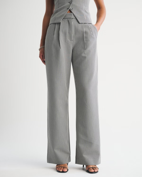 Curve Love A&F Sloane Tailored Wide Leg Pant | Abercrombie & Fitch (US)