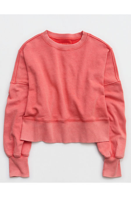 Aerie Classic Crew Sweatshirt Women's Rusty Peach XXL | Aerie