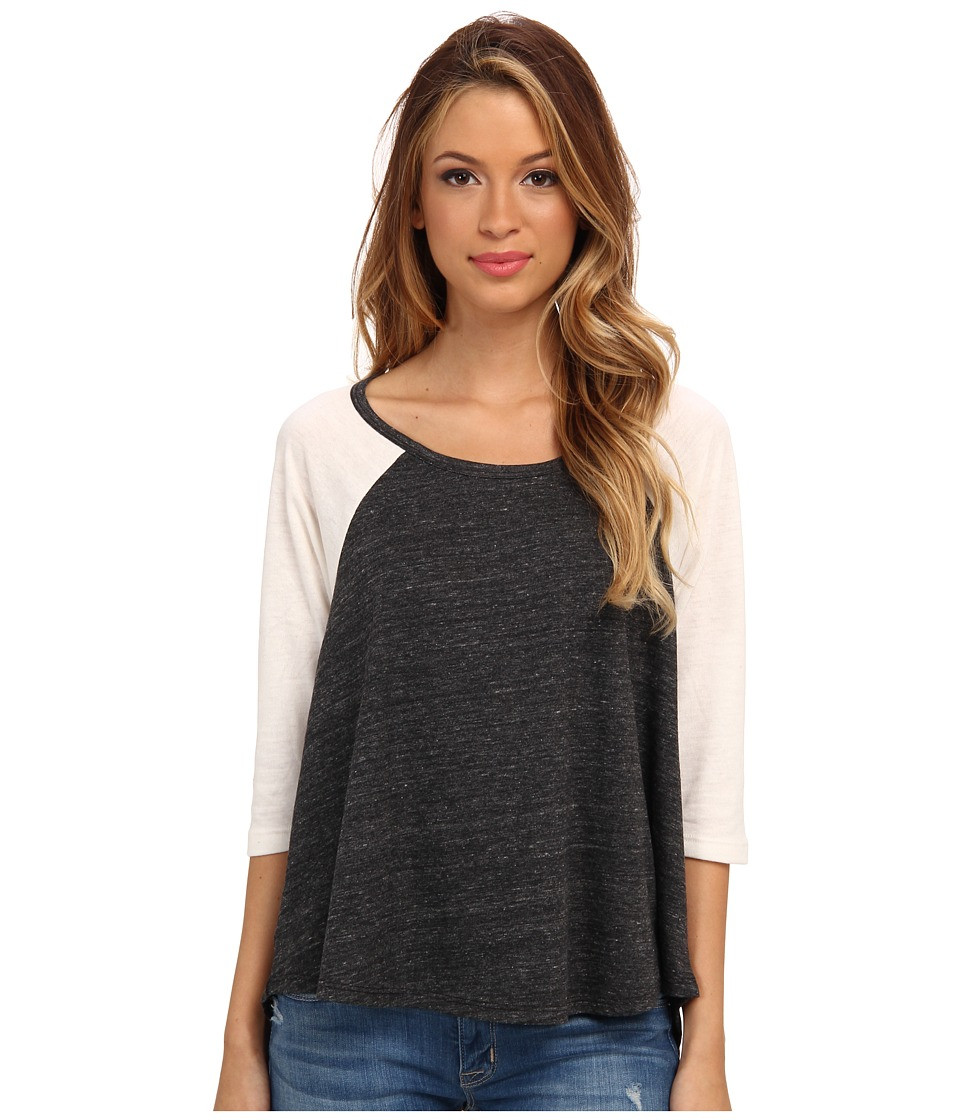 Alternative Eco Jersey Raglan Baseball Tee (Eco Black/Eco Ivory) Women's Clothing | Zappos