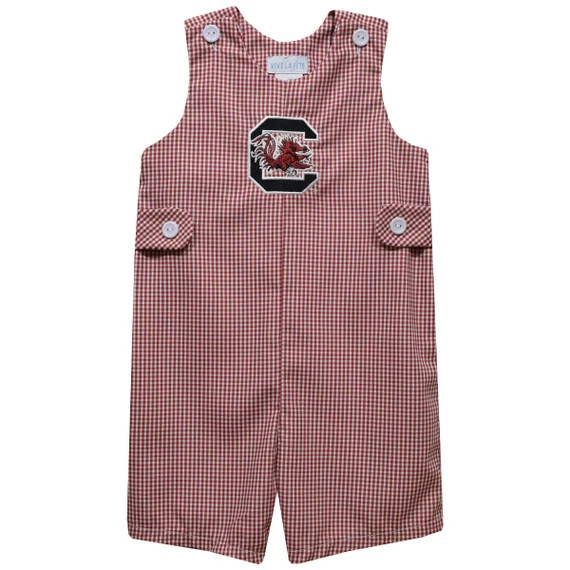 South Carolina Gamecocks Embroidered Maroon Gingham Jon Jon - Etsy | Etsy (US)