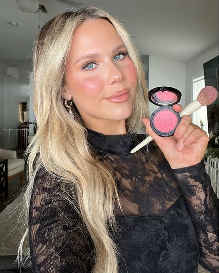 Holiday party makeup look with a bright pink blush 

#LTKHoliday #LTKfindsunder100 #LTKbeauty