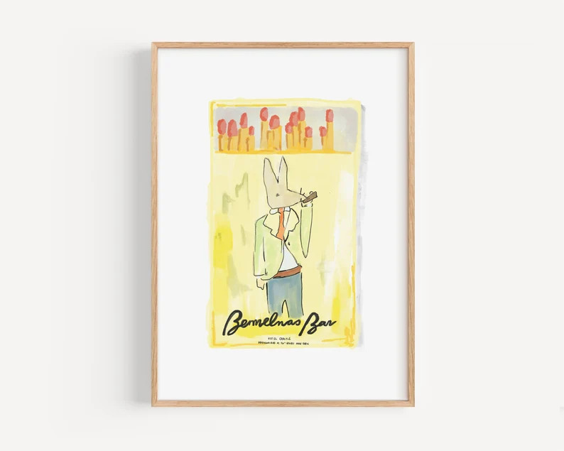 Bar & Kitchen Art Digital Download Matchbook Print Meat Your Match Bemelman's Bar NYC Restaurant ... | Etsy (US)