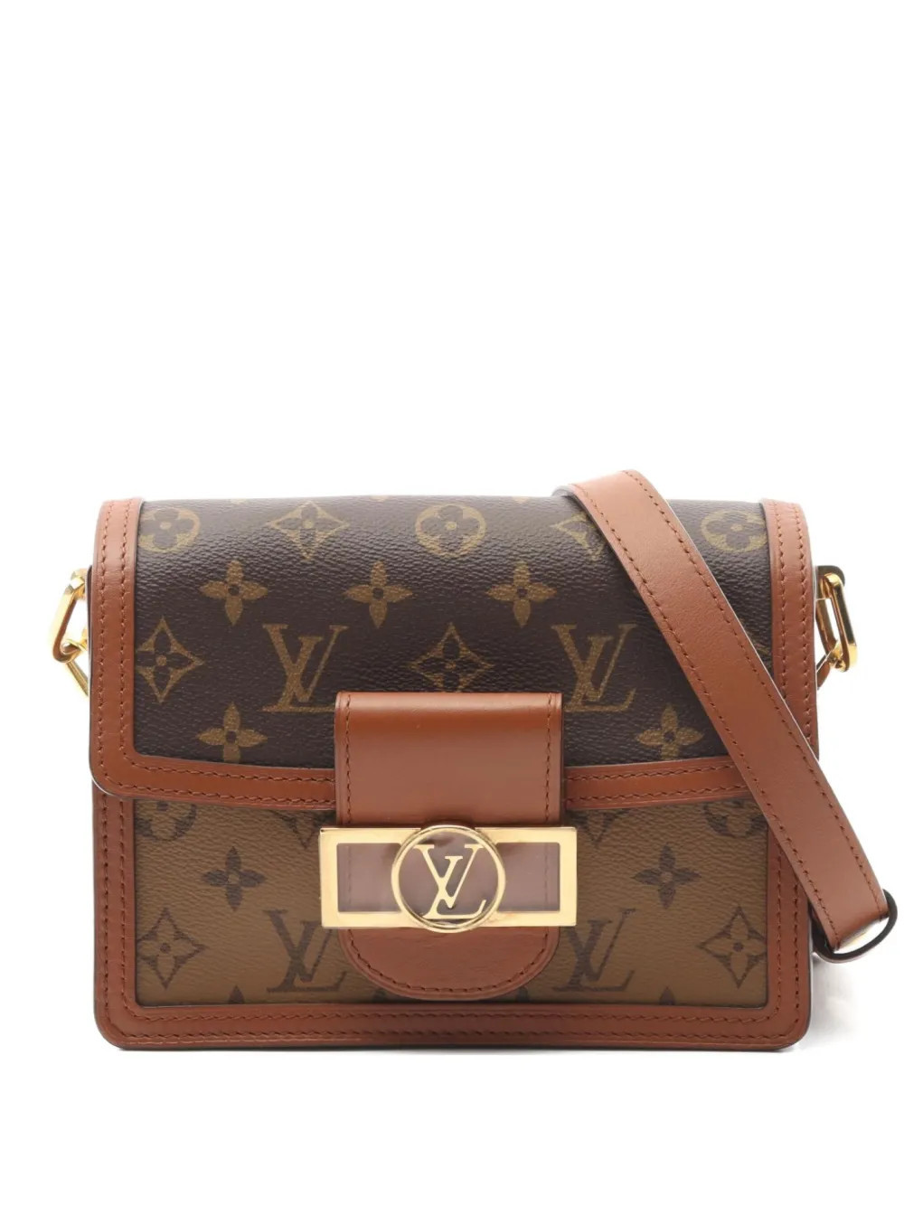 Louis Vuitton Pre-Owned 2021 mini Dauphine shoulder bag - Brown | Farfetch Global