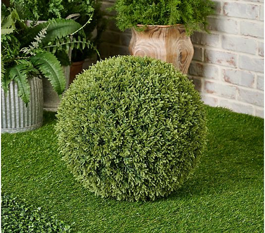 Wicker Park Oversized Indoor/Outdoor Faux Floral Sphere - QVC.com | QVC