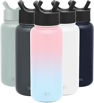 Simple Modern Water Bottle with Straw Lid Vacuum Insulated Stainless Steel Metal Thermos Bottles ... | Amazon (US)