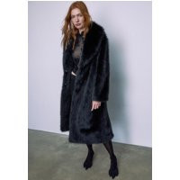 Stradivarius Langer Kunstfellmantel Schwarz XL | Stradivarius DE