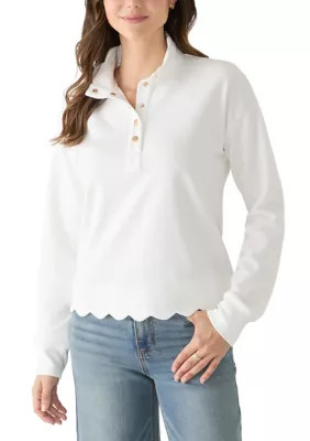 Women's Scallop Hem Sweatshirt | Belk