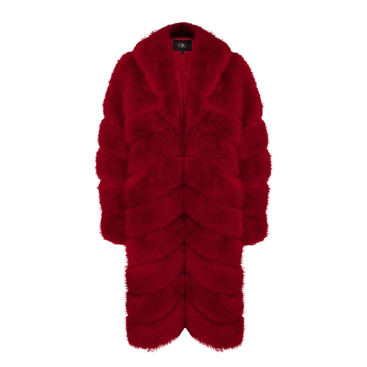 Copenhagen Faux Fur Coat - Red | Wolf & Badger