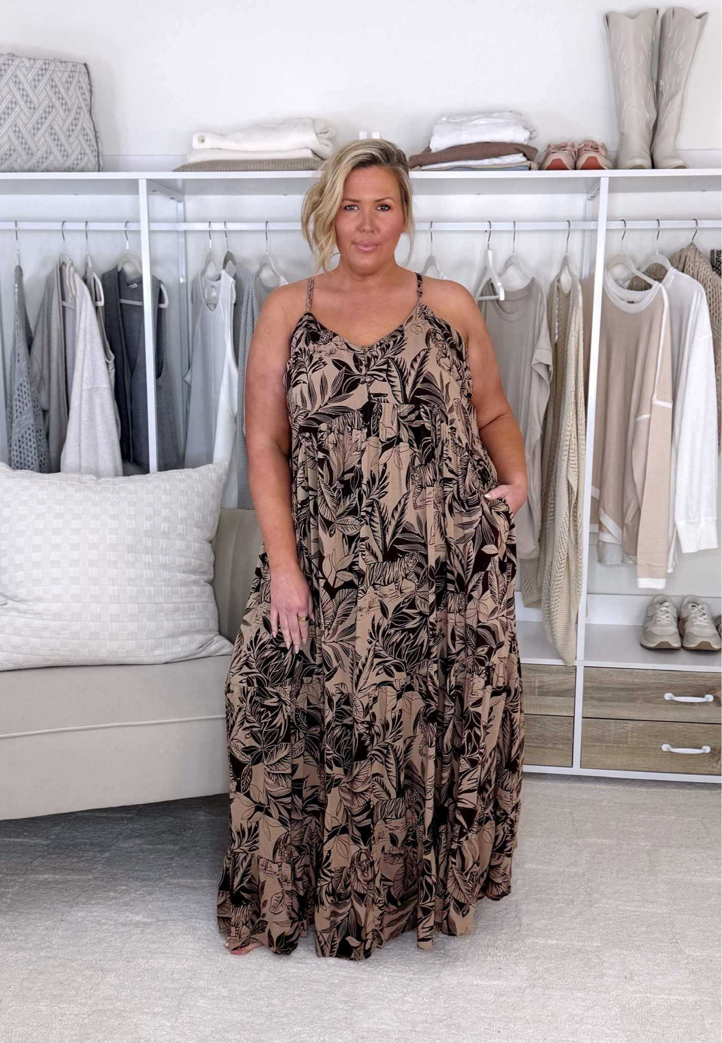 Wearing the XXL, however I could have done the XL there was so much room! Plus size fashion, everyday outfit ideas, aerie finds, aerie fashion, affordable fashion, mom style, spring outfits, summer fashion, ootd, dresses, rompers

#LTKMidsize #LTKSeasonal #LTKPlusSize