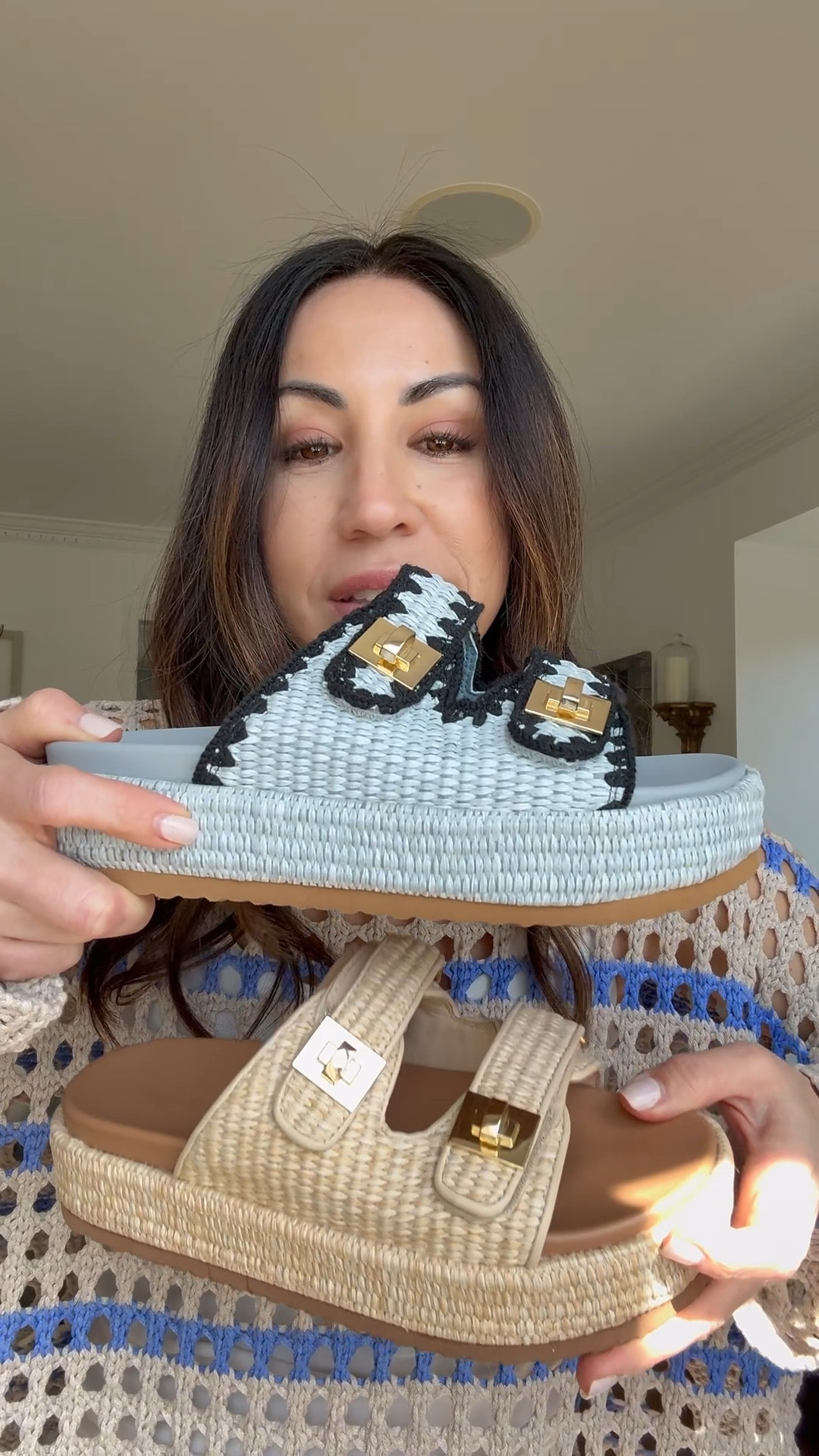 Sweater code, Tammy20. Platform sandals TTS.

#LTKSaleAlert #LTKOver40