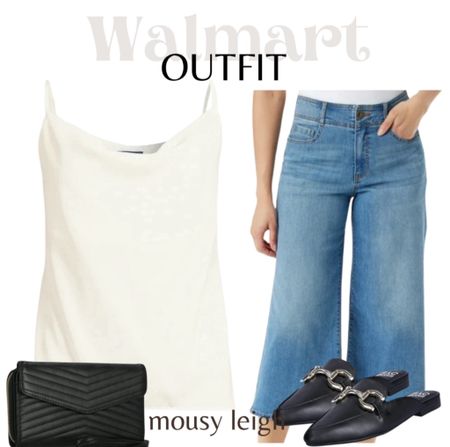 Wide leg denim, tank, mules, and crossbody! 

walmart, walmart finds, walmart find, walmart fall, found it at walmart, walmart style, walmart fashion, walmart outfit, walmart look, outfit, ootd, inpso, bag, tote, backpack, belt bag, shoulder bag, hand bag, tote bag, oversized bag, mini bag, clutch, blazer, blazer style, blazer fashion, blazer look, blazer outfit, blazer outfit inspo, blazer outfit inspiration, jumpsuit, cardigan, bodysuit, workwear, work, outfit, workwear outfit, workwear style, workwear fashion, workwear inspo, outfit, work style,  spring, spring style, spring outfit, spring outfit idea, spring outfit inspo, spring outfit inspiration, spring look, spring fashion, spring tops, spring shirts, spring shorts, shorts, sandals, spring sandals, summer sandals, spring shoes, summer shoes, flip flops, slides, summer slides, spring slides, slide sandals, summer, summer style, summer outfit, summer outfit idea, summer outfit inspo, summer outfit inspiration, summer look, summer fashion, summer tops, summer shirts, graphic, tee, graphic tee, graphic tee outfit, graphic tee look, graphic tee style, graphic tee fashion, graphic tee outfit inspo, graphic tee outfit inspiration,  looks with jeans, outfit with jeans, jean outfit inspo, pants, outfit with pants, dress pants, leggings, faux leather leggings, tiered dress, flutter sleeve dress, dress, casual dress, fitted dress, styled dress, fall dress, utility dress, slip dress, skirts,  sweater dress, sneakers, fashion sneaker, shoes, tennis shoes, athletic shoes,  dress shoes, heels, high heels, women’s heels, wedges, flats,  jewelry, earrings, necklace, gold, silver, sunglasses, Gift ideas, holiday, gifts, cozy, holiday sale, holiday outfit, holiday dress, gift guide, family photos, holiday party outfit, gifts for her, resort wear, vacation outfit, date night outfit, shopthelook, travel outfit, 

#LTKworkwear #LTKSeasonal #LTKstyletip
