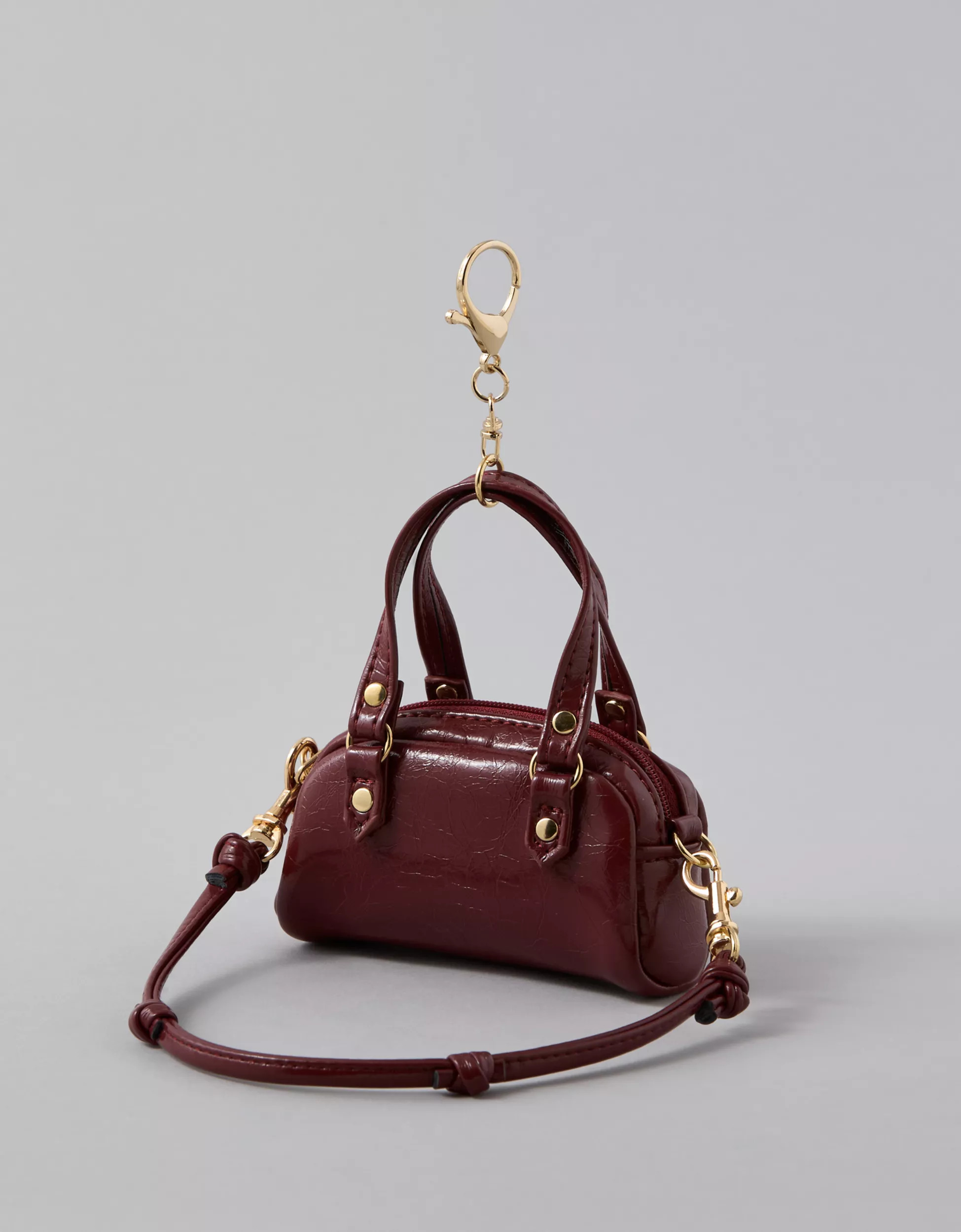 AE Burgundy Bag Keychain | American Eagle Outfitters (US & CA)