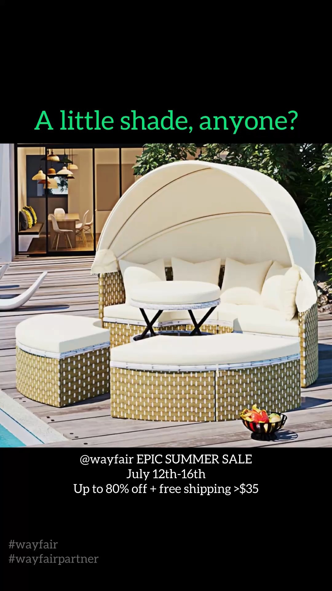 Some really great prices on outdoor furniture happening now during @wayfair‘s EPIC SUMMER SALE from June 12th-16th, you can get up to 80% off of patio furniture and so much more, with free and easy shipping over $35! 
#wayfair #wayfairpartner

#LTKSummerEdit #LTKHome #LTKSaleAlert