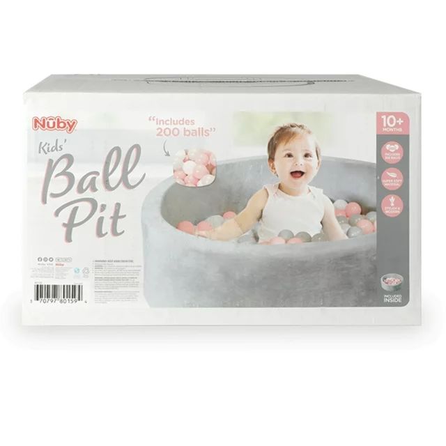 Nuby Interactive Gray Ball Pit for Kids with 200 Balls | Walmart (US)