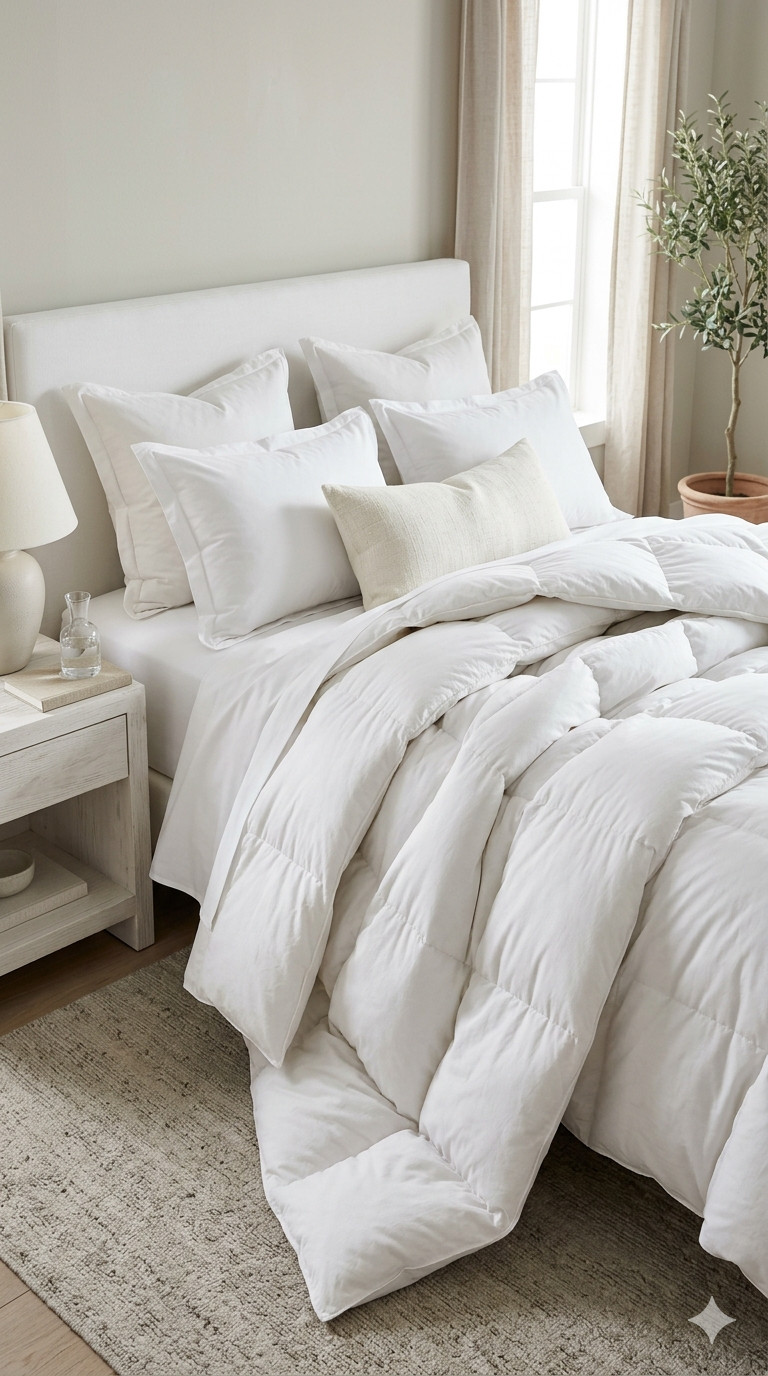 Such a good bedroom upgrade find right now. Hotel Collection's European White Goose Down Comforter is 65% off at Macy's, which is a deal that doesn't come around often on this level of bedding. It's hypoallergenic and UltraClean-certified, so it's a great pick if you've been wanting to invest in a really luxurious, hotel-quality comforter without paying full price. 

 #LTKHome #LTKSaleAlert