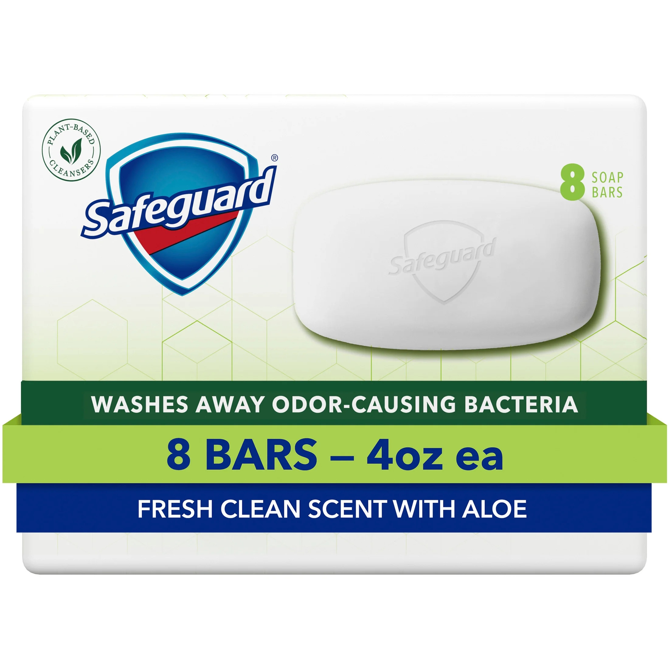 Safeguard Bar Soap Fresh Clean Scent with Aloe, 4oz (8 Count) | Walmart (US)