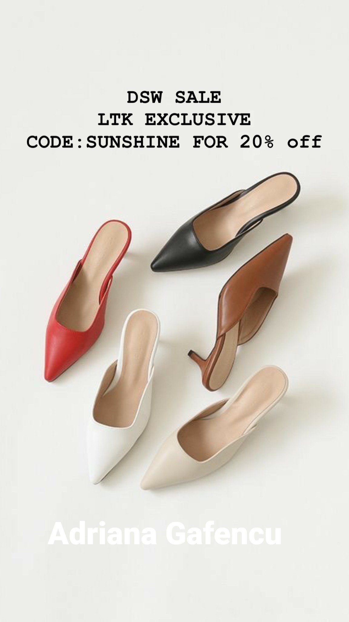 Code SUNSHINE for 20% off almost everything. 

#LTKFindsUnder100 #LTKSaleAlert #LTKShoeCrush