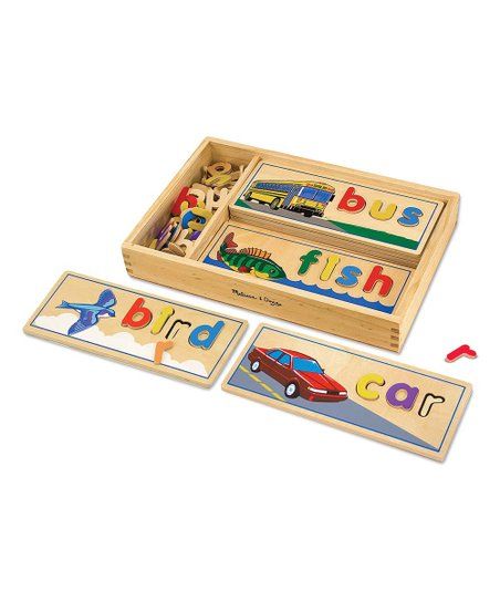 See & Spell Wood Puzzle Set | Zulily