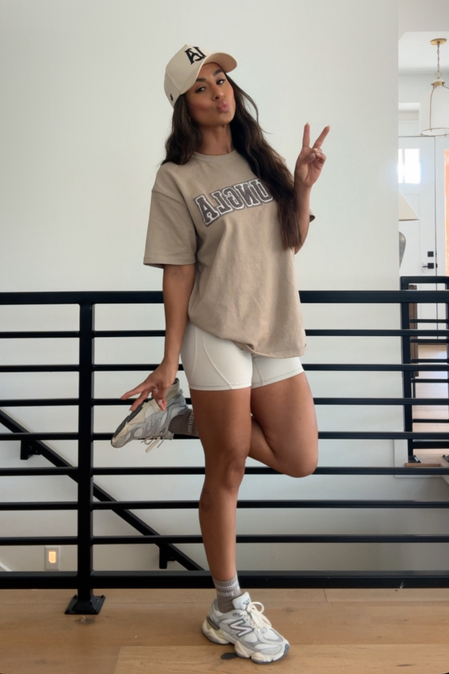 Neutrals are my fave, could you tell? Use code: LILY @buffbunny 🤍 Hat, shirt & socks are @youngla code: LITTLELIFTS but I’ve linked similar ones. 