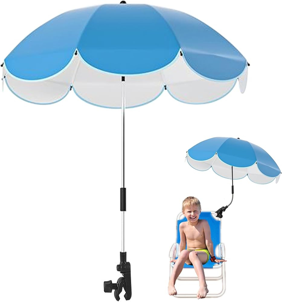 30 Inches Chair Umbrella with Clamp,Waterproof Umbrella Sunshade for Child Outdoor, Clip on Umbre... | Amazon (US)