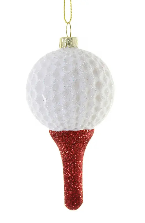 Cody Foster & Co. Golf Ball Glass Ornament in White at Nordstrom | Nordstrom