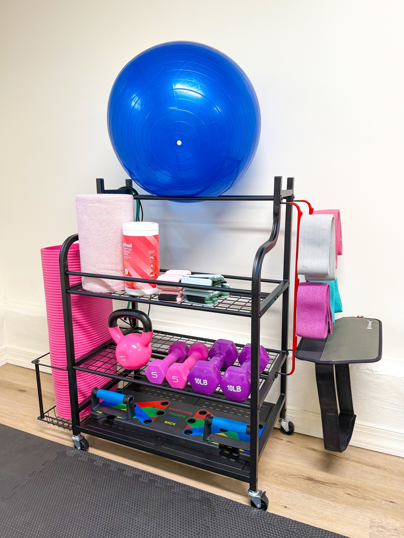 Amazon home gym storage find! 







Amazon finds 
Home organization 
Gym organization 
Weight rack 
Wrist weights 
Yoga mat 
Workout essentials 
Exercise ball 
Gym essentials 

#LTKActive #LTKFindsUnder100 #LTKHome