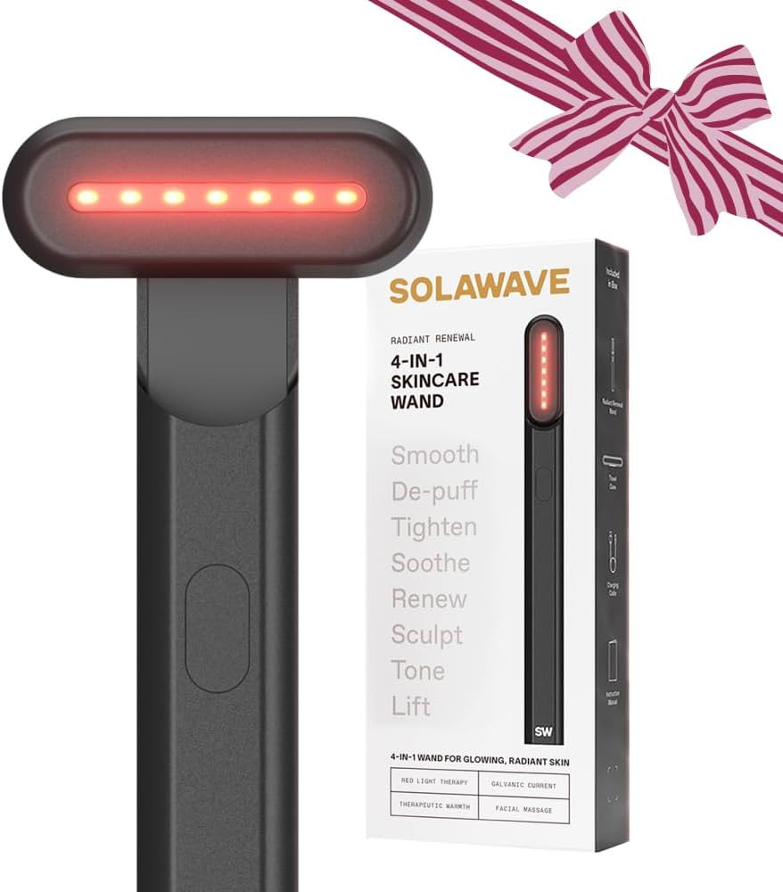 Solawave 4-in-1 Red Light Therapy Wand for Face & Neck | Beauty Device with Galvanic Current, Mas... | Amazon (US)