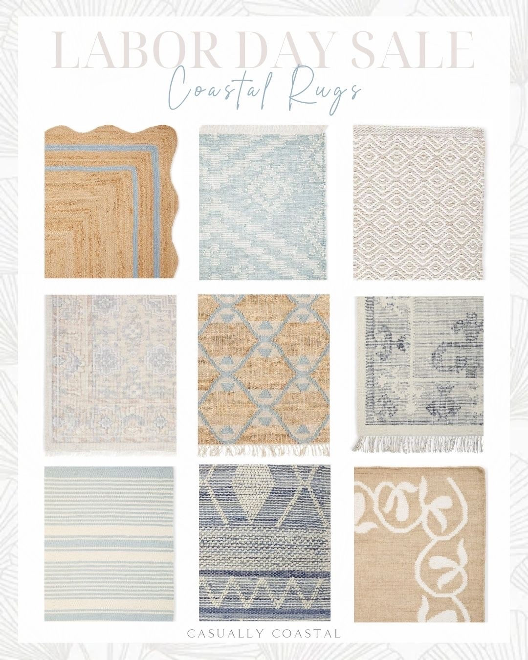 If you are on the hunt for a gorgeous rug, these are up to 25% off as part of Serena & Lily's Labor Day sale! I also linked some custom size rugs that are included in the sale! - Serena & Lily rug, coastal rugs, rugs on sale, neutral rugs, blue and white rugs, rope doormat, striped rugs, blue and white stripe rugs, 8x10 rugs, scallop jute rug, 2x3 rug, 3x5 rug, 5x7 rug, 6x9 rug, 9x12 rug, 11x14 rug, 10x14 rugs, 12x18 rug, oversized rugs, alamere rug, Ryder denim rug, Serena & Lily rugs on sale, beach house rugs, lake house rugs, living room rugs, kitchen runners, bedroom rugs, green rugs, blue & gray rugs, dining room rugs, entryway rugs, woven rugs, labor day sales, designer rugs, home office rugs, custom size rugs

#LTKSaleAlert #LTKHome