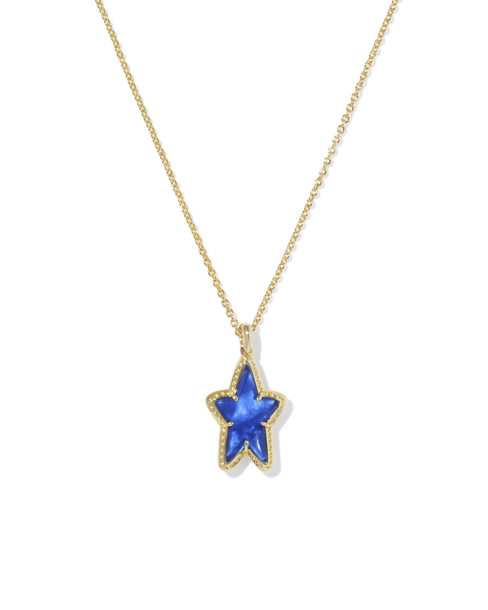 Ada Gold Short Pendant in Cobalt Blue Illusion | Kendra Scott